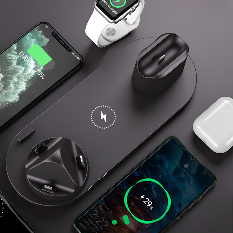 6-in-1 Wireless Charging Station – Fast Charger Dock for iPhone, Watch & AirPods