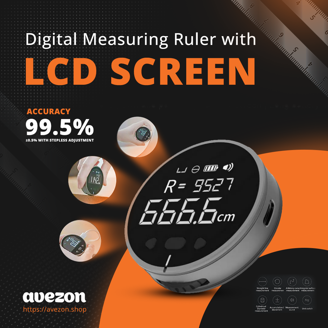 High Precision Digital Distance Measuring Tool – Electronic Ruler Tape Measure with HD LCD Display