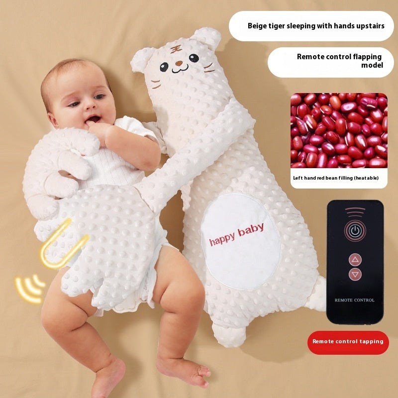 Infant Soothing Pillow with Hand Remote – Plush Cartoon Baby Comfort for Sleep & Toddler Relaxation