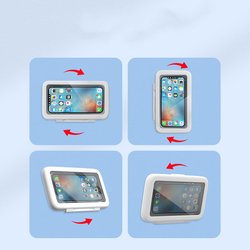 Waterproof Shower Phone Case – Hands-Free Wall Mount Holder with Touch Screen & Seal Protection for Bathroom & Kitchen