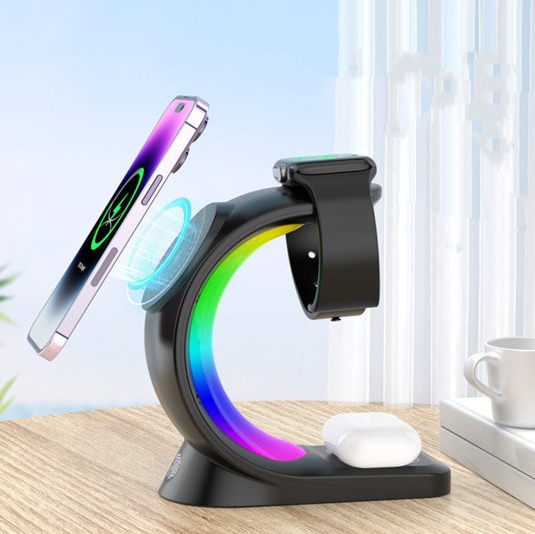4-in-1 Magnetic Wireless Charger Dock Fast Charging for iPhone, Apple Watch & AirPods