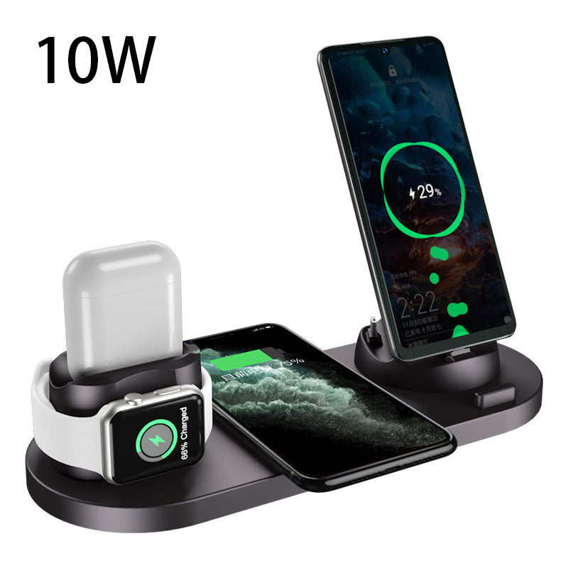 6-in-1 Wireless Charging Station – Fast Charger Dock for iPhone, Watch & AirPods