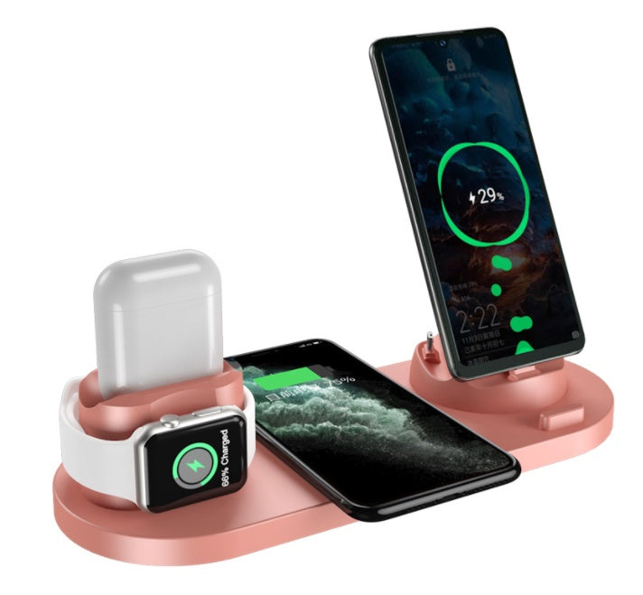 6-in-1 Wireless Charging Station – Fast Charger Dock for iPhone, Watch & AirPods