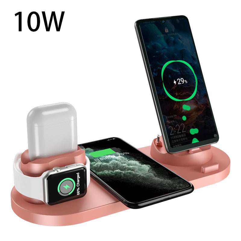 6-in-1 Wireless Charging Station – Fast Charger Dock for iPhone, Watch & AirPods