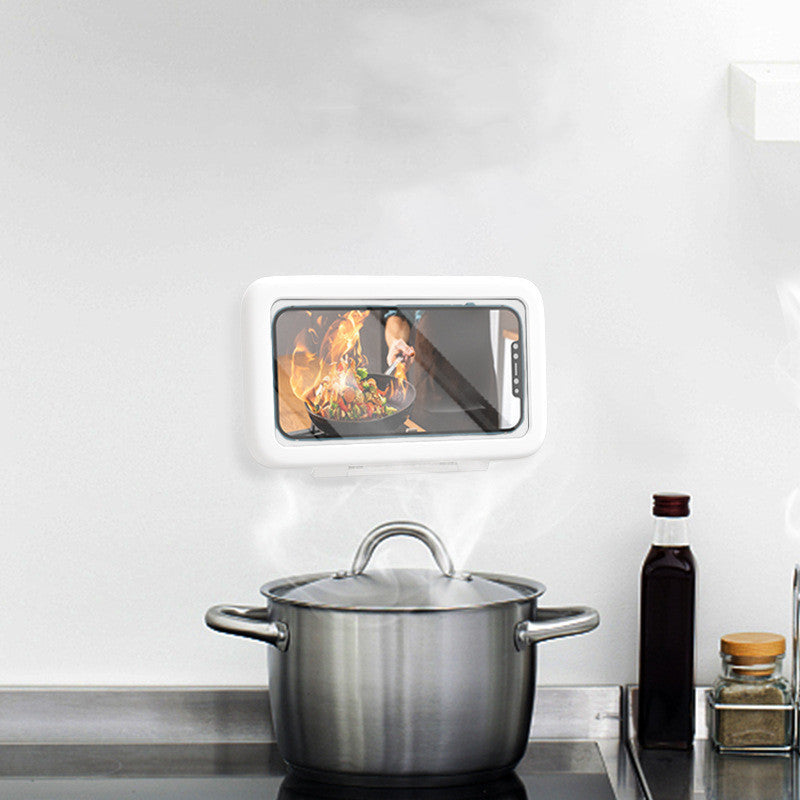 Waterproof Shower Phone Case – Hands-Free Wall Mount Holder with Touch Screen & Seal Protection for Bathroom & Kitchen