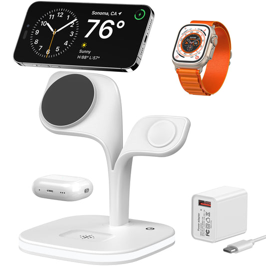 5-in-1 Magnetic Wireless Charging Station – Fast Desktop Charger for Phone, Watch & Earbuds