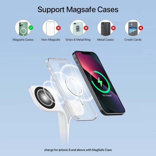 5-in-1 Magnetic Wireless Charging Station – Fast Desktop Charger for Phone, Watch & Earbuds