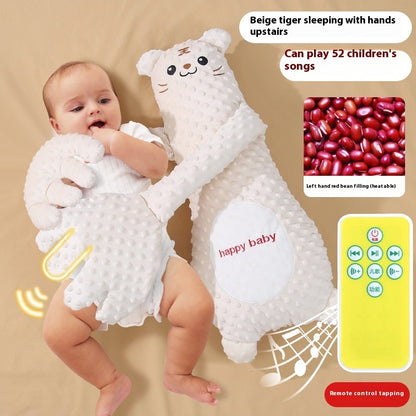 Infant Soothing Pillow with Hand Remote – Plush Cartoon Baby Comfort for Sleep & Toddler Relaxation