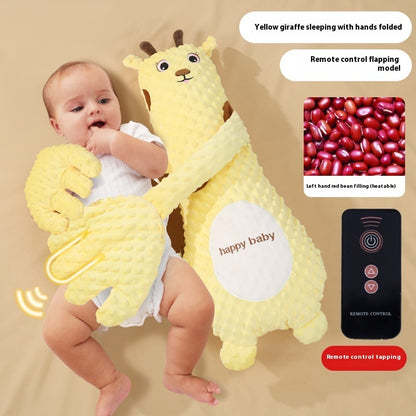 Infant Soothing Pillow with Hand Remote – Plush Cartoon Baby Comfort for Sleep & Toddler Relaxation
