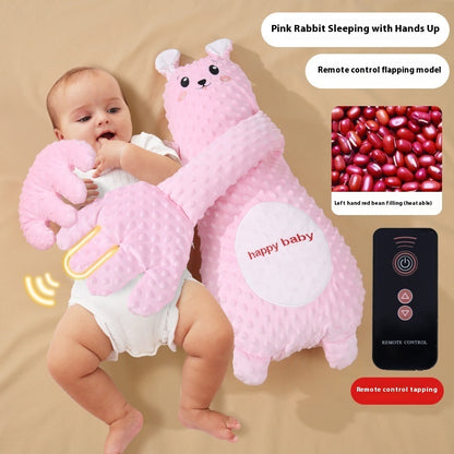 Infant Soothing Pillow with Hand Remote – Plush Cartoon Baby Comfort for Sleep & Toddler Relaxation