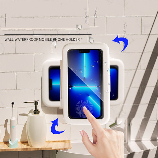 Waterproof Shower Phone Case – Hands-Free Wall Mount Holder with Touch Screen & Seal Protection for Bathroom & Kitchen