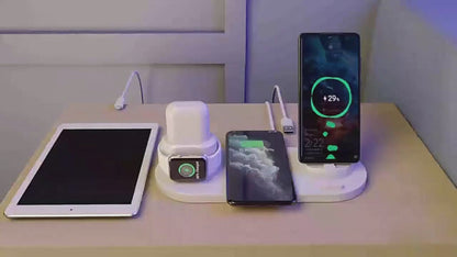 6-in-1 Wireless Charging Station – Fast Charger Dock for iPhone, Watch & AirPods